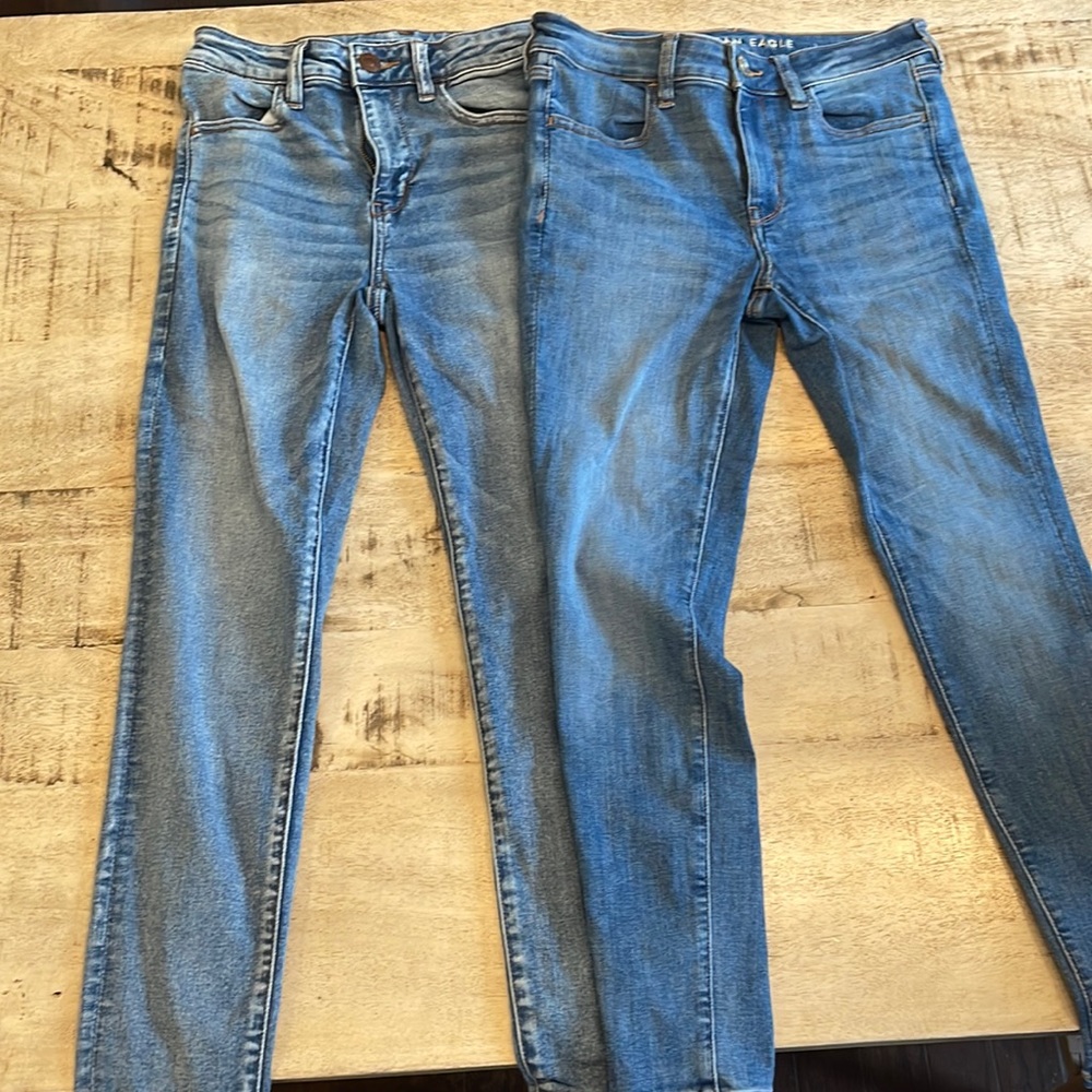 Like new - American Eagle NEXT Level stretch jeggings. 2 pairs